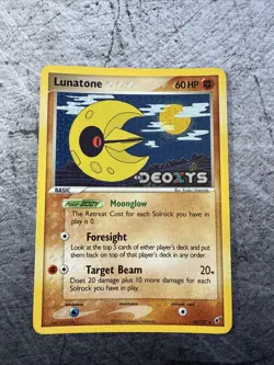Pokemon TCG Lunatone EX Deoxys 36/107 Reverse Holo Uncommon Card - Image 1