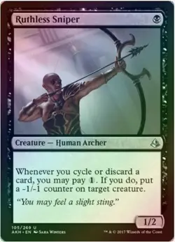 1 x Ruthless Sniper - Foil - Amonkhet - LP - Magic The Gathering - MTG - Image 1