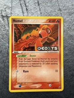 REVERSE HOLO Numel 68/107 - STAMPED EX Deoxys Pokemon Card Tomokazu Komiya - Image 1
