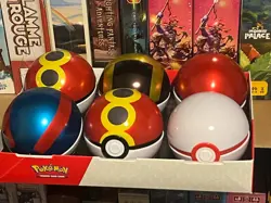 Empty set of 6X Pokemon TCG: Poke Ball Tins (2025 editions) - Image 1