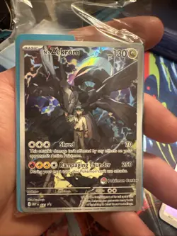 N's Zekrom 031 Ascended Heroes ETB Promo Pokemon Center Stamp - SEALED IN HAND - Image 1