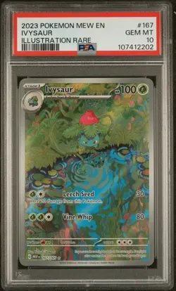 2023 POKEMON MEW EN-151 ILLUSTRATION RARE #167 IVYSAUR PSA 10 - Image 1