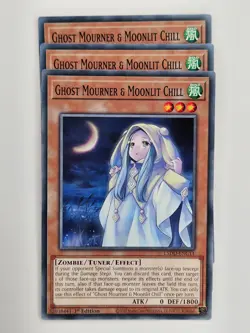 Yu Gi Oh - 3x L5DD-ENC11 Ghost Mourner & Moonlit Chill - Common - Image 1
