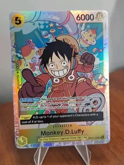 One Piece Monkey D. Luffy OP07-109 Foil 500 Years In The Future English ERROR - Image 1