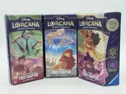Disney Lorcana: The First Chapter Starter Deck Set of 3 SEALED w/ Boosters - Image 1