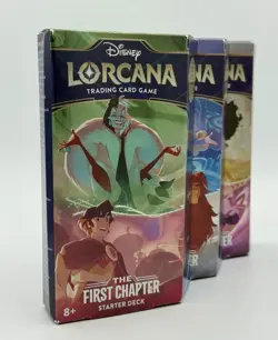 Disney Lorcana: The First Chapter Starter Deck Set of 3 SEALED w/ Boosters - Image 2