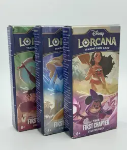 Disney Lorcana: The First Chapter Starter Deck Set of 3 SEALED w/ Boosters - Image 3