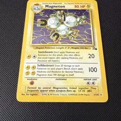 Magneton 11/62 Holo Rare Fossil Pokemon Card WOTC Vintage 1999 NM/M - pack fresh - Image 2