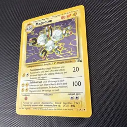 Magneton 11/62 Holo Rare Fossil Pokemon Card WOTC Vintage 1999 NM/M - pack fresh - Image 5