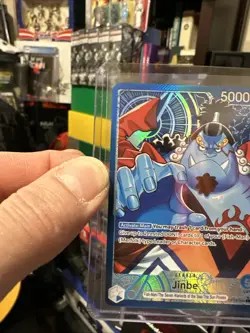 Jinbe OP14-040 Leader Alternate Art Azure Sea's Seven One Piece Card English - Image 5