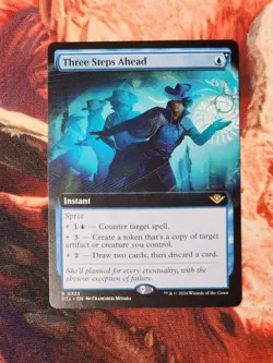 Three Steps Ahead (Extended Art) Outlaws of Thunder Junction Magic MTG OTJ - Image 1