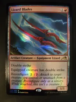 Lizard Blades NM FOIL PRERELEASE PROMO Kamigawa: Neon Dynasty MTG FREE SHIPPING - Image 1