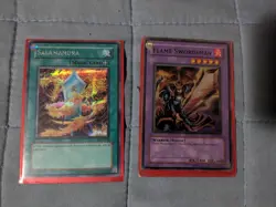 Yugioh Salamandra DDS-006 Unlimited Prismatic RARE LP + Flame Swordsman LOB-003 - Image 1