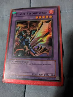 Yugioh Salamandra DDS-006 Unlimited Prismatic RARE LP + Flame Swordsman LOB-003 - Image 3