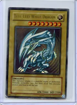 *** BLUE-EYES WHITE DRAGON *** ORIGINAL ULTRA SDK-001 (HEAVILY PLAYED) YUGIOH! - Image 1