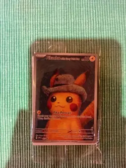 Pokemon Van Gogh: Pikachu with Grey Felt Hat - 085 Promo Card - SEALED - Image 1