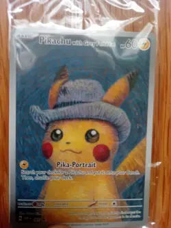 Pokemon Van Gogh: Pikachu with Grey Felt Hat - 085 Promo Card - SEALED - Image 2