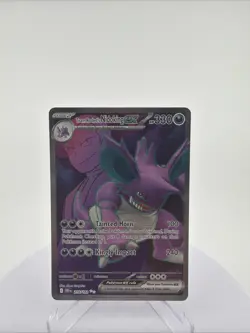 Team Rocket's Nidoking ex 216/182 Destined Rivals Full Art Rare Pokemon Card - Image 1