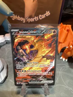 Pokemon TCG Team Rockets Moltres EX Card 229/182 Destined Rivals - Image 1