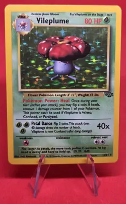 1999 Pokemon TCG Vileplume Jungle 15/64 Base Set Holo Rare WOTC - VINTAGE - Image 3