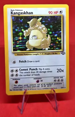 1999 Pokemon TCG Kangaskhan Jungle 5/64 Holographic Unlimited Holo Rare VINTAGE - Image 1