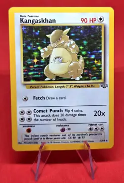 1999 Pokemon TCG Kangaskhan Jungle 5/64 Holographic Unlimited Holo Rare VINTAGE - Image 3