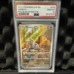 2024 POKEMON SV: SCARLET & VIOLET PROMO #075 MIMIKYU HOLO PSA 10 - Image 1