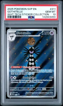PSA 10 GOTHITELLE 211 BLACK STAR PROMO WHITE FLARE STICKER COLLECTION POKEMON 😍 - Image 1