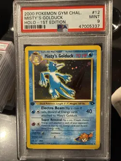 2000 POKEMON GYM CHALLENGE HOLO-1ST ED #12 MISTY'S GOLDUCK PSA 9 - Image 1