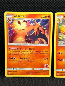 Pokemon Tcg Charizard 3/70 Charmeleon 8/68 & Charmander 18/147 Battle Academy - Image 2