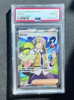 PSA 10 Arven Trainer Ultra Rare Pokemon 235/198 - Image 1