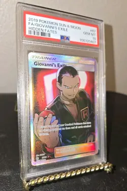 2019 Pokemon Giovanni's Exile Full Art Hidden Fates 67/68 PSA 10 English Graded - Image 2