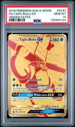 PSA 10 Tapu Bulu GX #SV91 - Pokemon Hidden Fates Full Art - TCG GEM MINT - Image 1