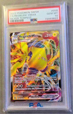PSA 10 GEM MT Regieleki VMAX 058/195 Silver Tempest Pokemon ENGLISH - Image 1