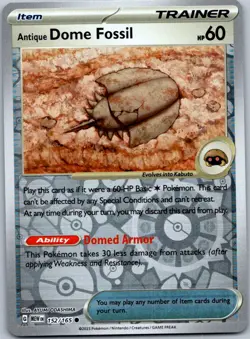 Pokemon Antique Dome Fossil Common SV: Scarlet & Violet 151 152/165 NM Reverse H - Image 1