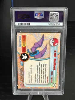 1999 Topps Pokemon TV Golbat Rainbow Holo Foil PSA 8 - Image 2