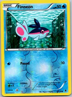 Pokemon Finneon Common XY - Phantom Forces 18/119 NM Reverse Holo - Image 1