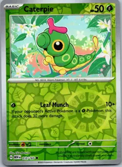 Pokemon Caterpie Common SV: Scarlet & Violet 151 010/165 NM Reverse Holo - Image 1