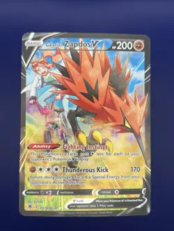 Galarian Zapdos V TG19 Astral Radiance Trainer Gallery Pokemon TCG - NM - Image 1