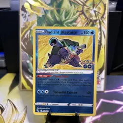 Radiant Blastoise 018/078 Pokemon GO Holo - Image 1