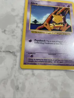 Pokemon Abra 43/102 Base Set Shadowless Unlimited - MP - Image 3