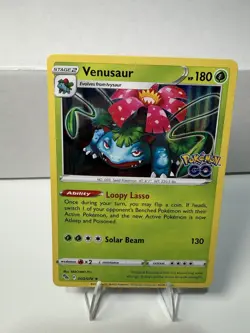 Pokemon Venusaur Pokemon GO 003/078 Stage 2 180 HP Solar Beam Card 2022 English - Image 1