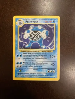 Poliwrath 013/102 Base Set Holo Pokemon Card Rare - Image 1