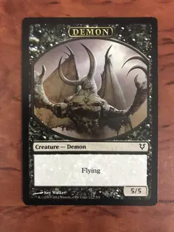 Demon Token MTG Magic the Gathering Card NM Near Mint Innistrad - Image 1