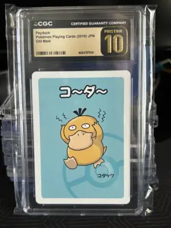 Pokemon TCG Psyduck Pokemon Playing Cards 2019 Japanese Old Maid CGC Pristine 10 - Image 1