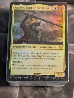 Magic: The Gathering Lord of the Rings Commander Deck Sauron Foil 100 Cards - Image 1