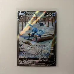 Pokemon Glaceon V Full Art Ultra Rare Holo 210 HP Evolving Skies 175/203 English - Image 1