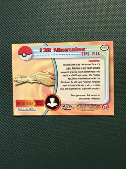 2000 Topps Chrome Pokemon Series 1 Ninetales Base Holo #38 - LP -NM - Image 3