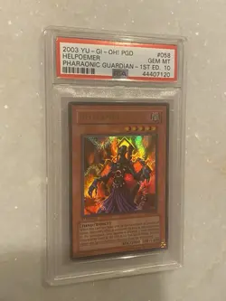 PSA 10 Yu-Gi-Oh Helpoemer PGD-058 Ultra Rare Pharaonic Guardian 1st Edition 2003 - Image 1
