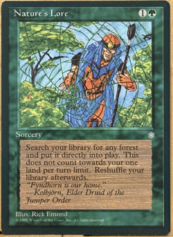 LIMITED EDITION Ice Age Vintage MtG Nature's Lore Unplayed NM - Image 1